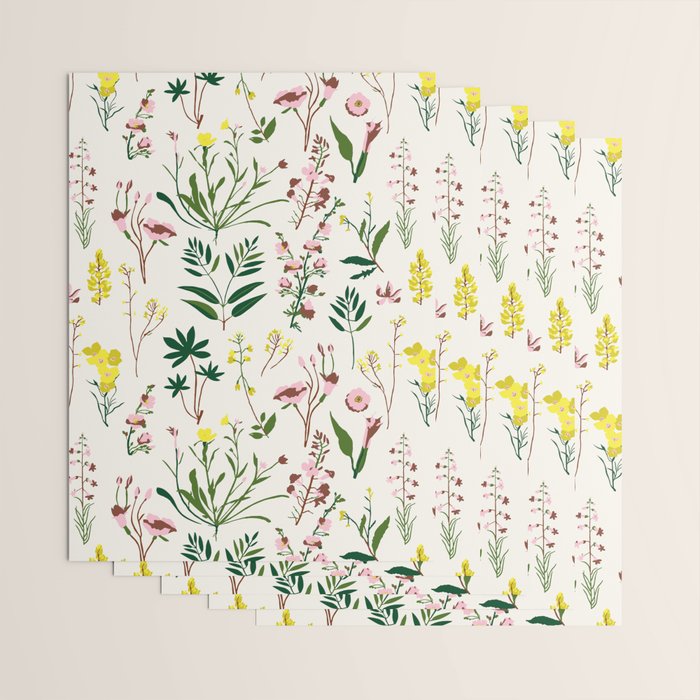 WILDFLOWER STUDY Wrapping Paper Gallery Image 3