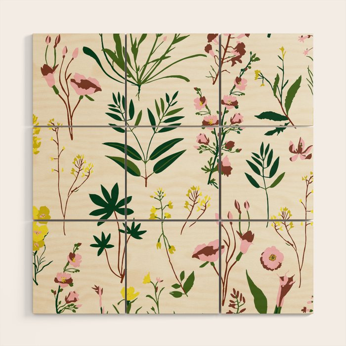 WILDFLOWER STUDY Wood Wall Art Gallery Image 1