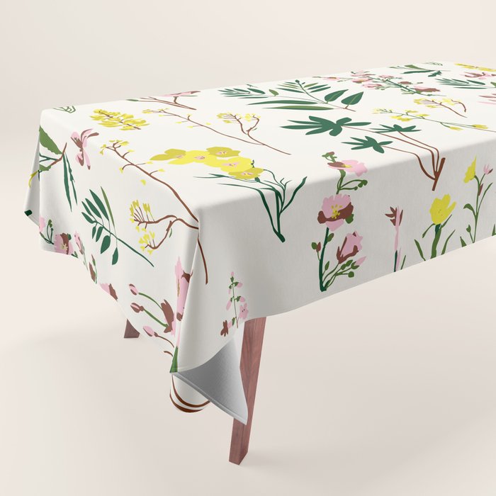 WILDFLOWER STUDY Tablecloth Gallery Image 1