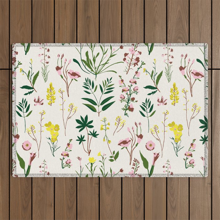 WILDFLOWER STUDY Outdoor Rug Gallery Image 1