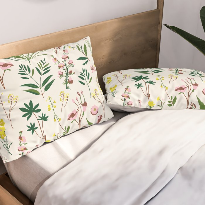 WILDFLOWER STUDY Pillow Sham Gallery Image 2
