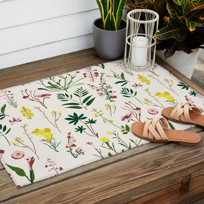 WILDFLOWER STUDY Outdoor Rug Gallery Image 2
