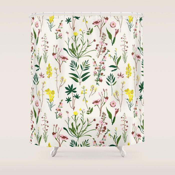 WILDFLOWER STUDY Shower Curtain Gallery Image 1