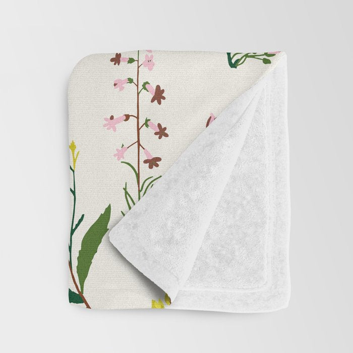 WILDFLOWER STUDY Throw Blanket Gallery Image 3