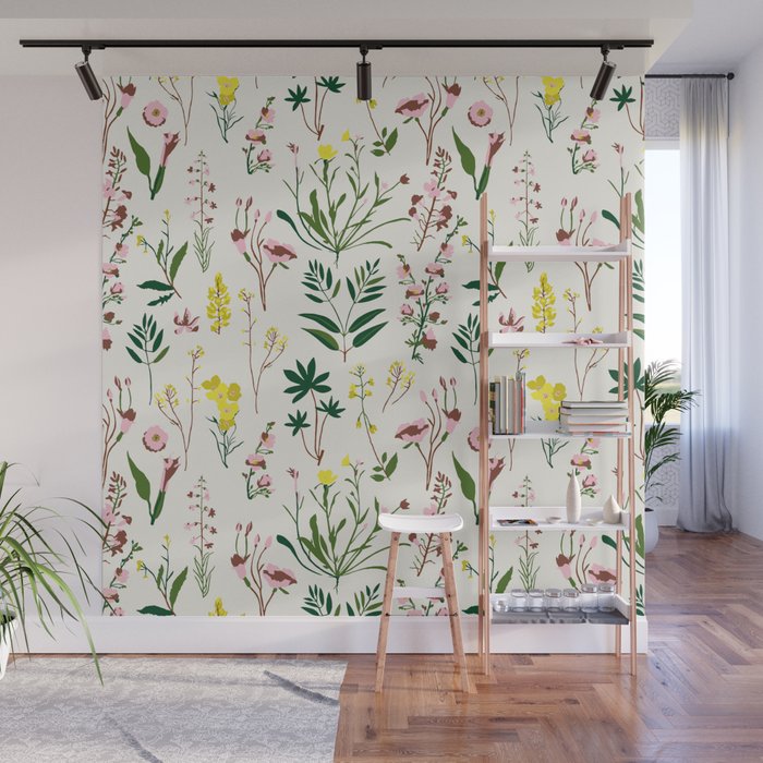 WILDFLOWER STUDY Wall Mural Gallery Image 1