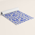 Vintage marine seashell mosaic art pattern Yoga Mat Gallery Image 2
