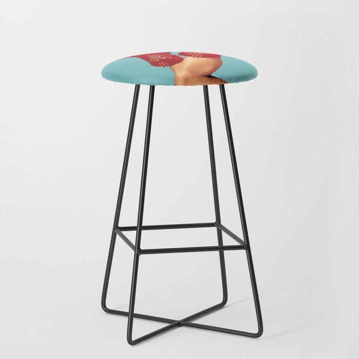 These Boots - Yee haw Cherry Red n Blue Stool Gallery Image 1