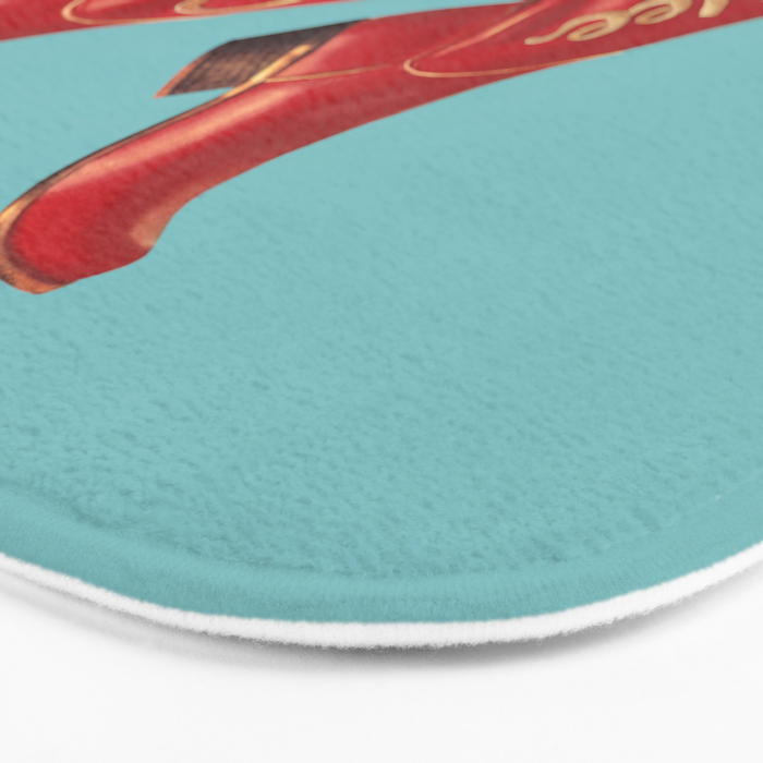 These Boots - Yee haw Cherry Red n Blue Bath Mat Gallery Image 3