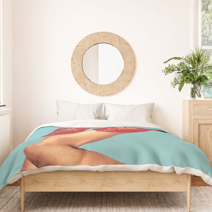 These Boots - Yee haw Cherry Red n Blue Duvet Cover Gallery Image 3