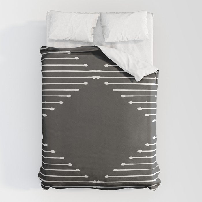 Geo (Dark Gray) Duvet Cover Gallery Image 1