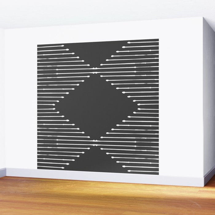 Geo (Dark Gray) Wall Mural Gallery Image 2