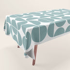 Mid Century Modern Geometric 04 Glass Blue Tablecloth Gallery Image 1