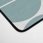 Mid Century Modern Geometric 04 Glass Blue Desk Mat Gallery Image 4