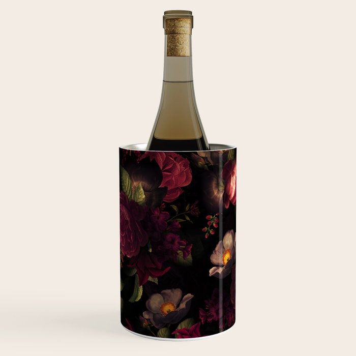 Midnight Vintage Shiny Botanical Rose Garden Wine Chiller Gallery Image 2