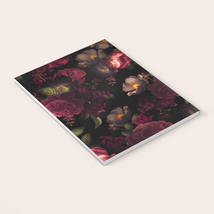 Midnight Vintage Shiny Botanical Rose Garden Notebook Gallery Image 3