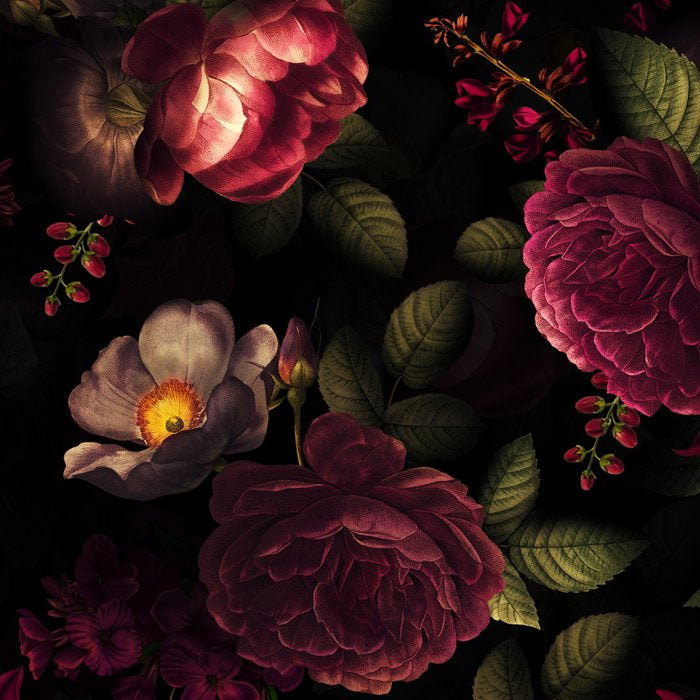 Midnight Vintage Shiny Botanical Rose Garden Coffee Mug Gallery Image 2