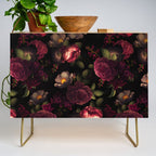 Midnight Vintage Shiny Botanical Rose Garden Credenza Gallery Image 1