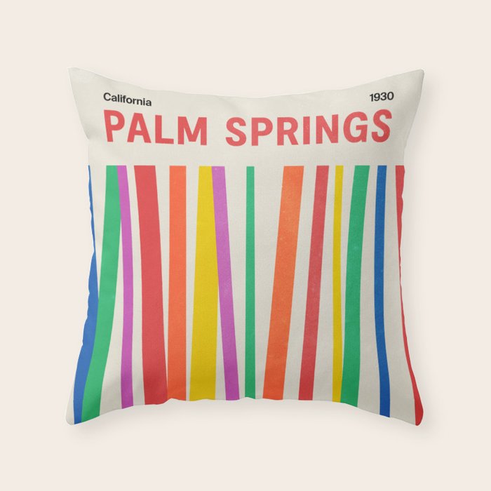 Palm Springs 1930: Retro Mid-Century Edition  Throw Pillow Gallery Image 1
