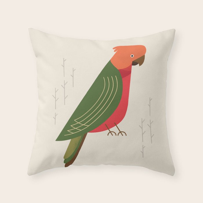 Australian King Parrot, Bird of Australia Throw Pillow Gallery Image 6