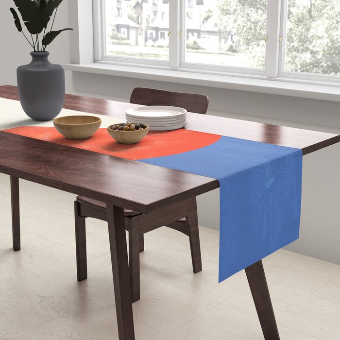 The Japanese Sun | Vintage Minimal Mount Fuji Landscape Table Runner Gallery Image 2