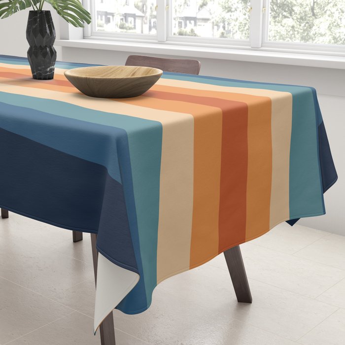 70's Retro Stripes Tablecloth Gallery Image 3