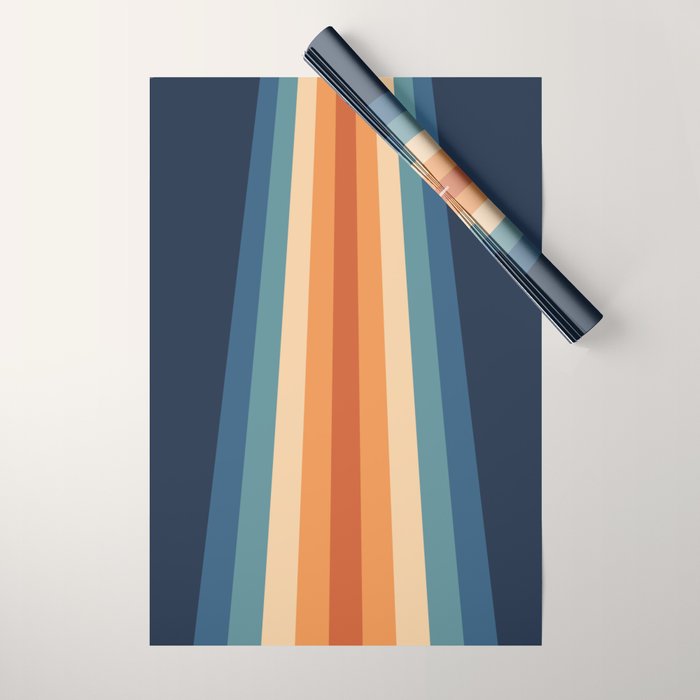 70's Retro Stripes Wrapping Paper Gallery Image 1