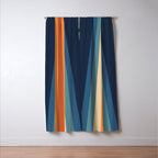 70's Retro Stripes Window Curtain Gallery Image 3