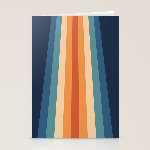 70's Retro Stripes Stationery Card Gallery Image 1