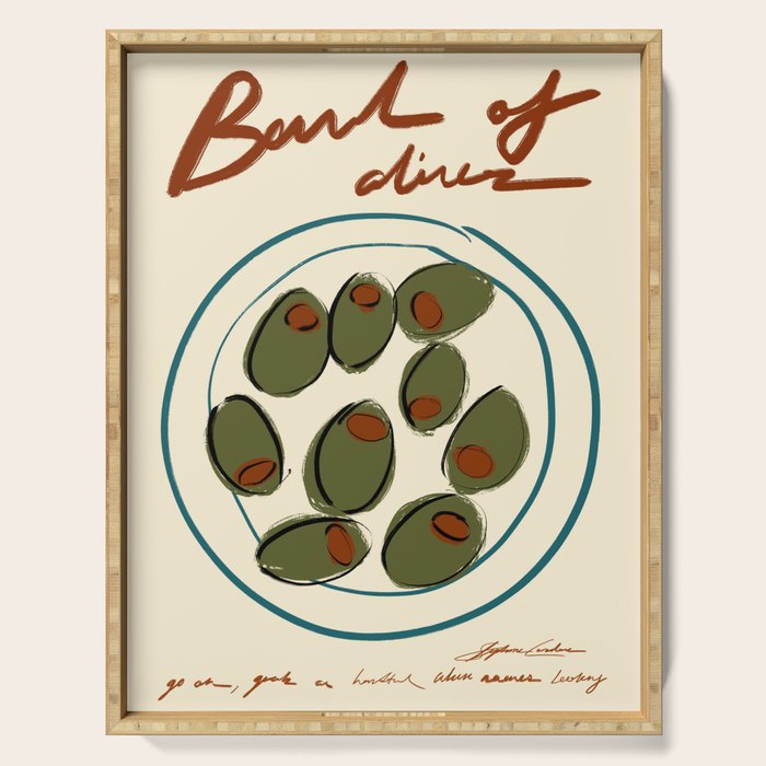 Bowl of Olives Serving Tray Gallery Image 1