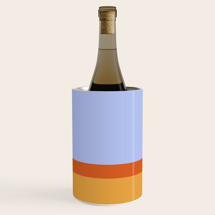 70s Summer Color Block Blue and Orange Wine Chiller Gallery Image 1