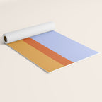 70s Summer Color Block Blue and Orange Yoga Mat Gallery Image 2