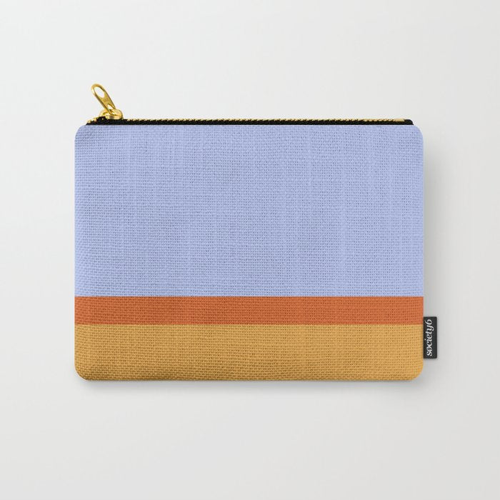 70s Summer Color Block Blue and Orange Carry All Pouch Gallery Image 1