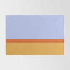 70s Summer Color Block Blue and Orange Rug Gallery Image 2