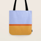 70s Summer Color Block Blue and Orange Tote Bag Gallery Image 1