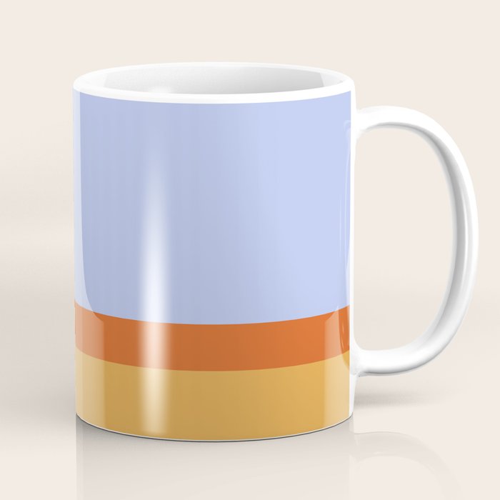 70s Summer Color Block Blue and Orange Coffee Mug Gallery Image 1