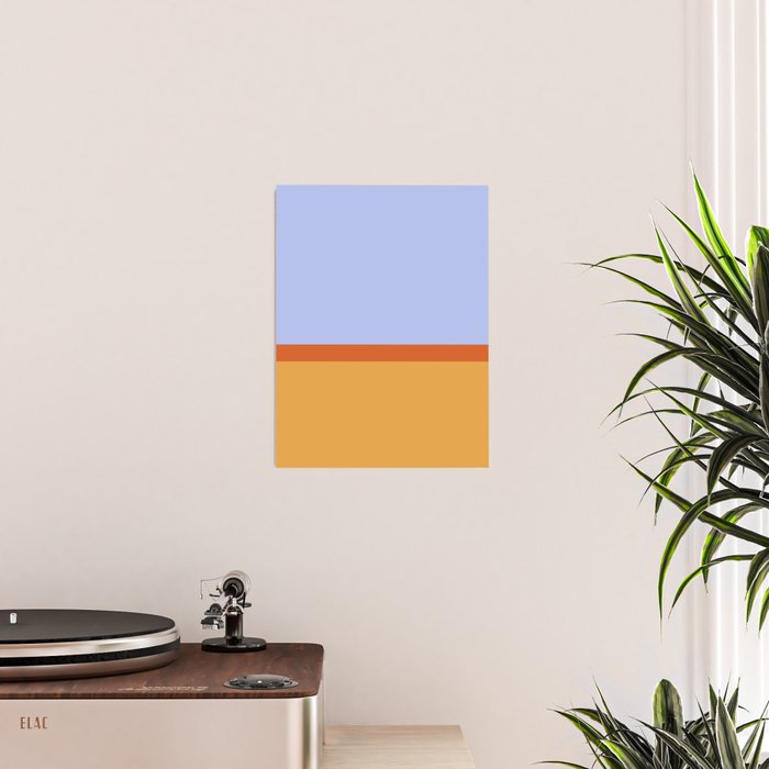 70s Summer Color Block Blue and Orange Poster Gallery Image 2