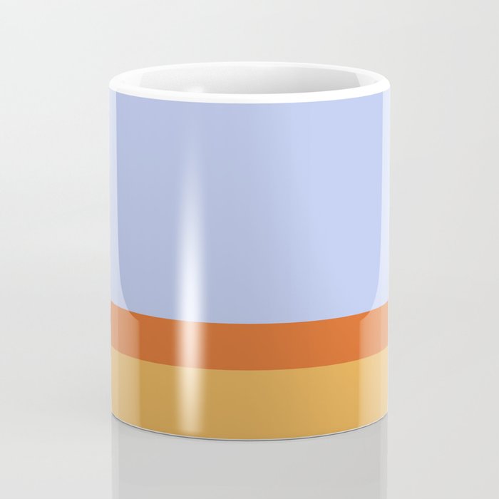 70s Summer Color Block Blue and Orange Coffee Mug Gallery Image 4