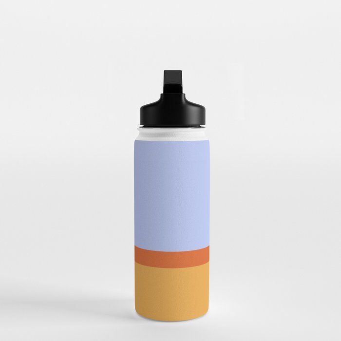 70s Summer Color Block Blue and Orange Water Bottle Gallery Image 3