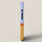 70s Summer Color Block Blue and Orange iPhone Case Gallery Image 2