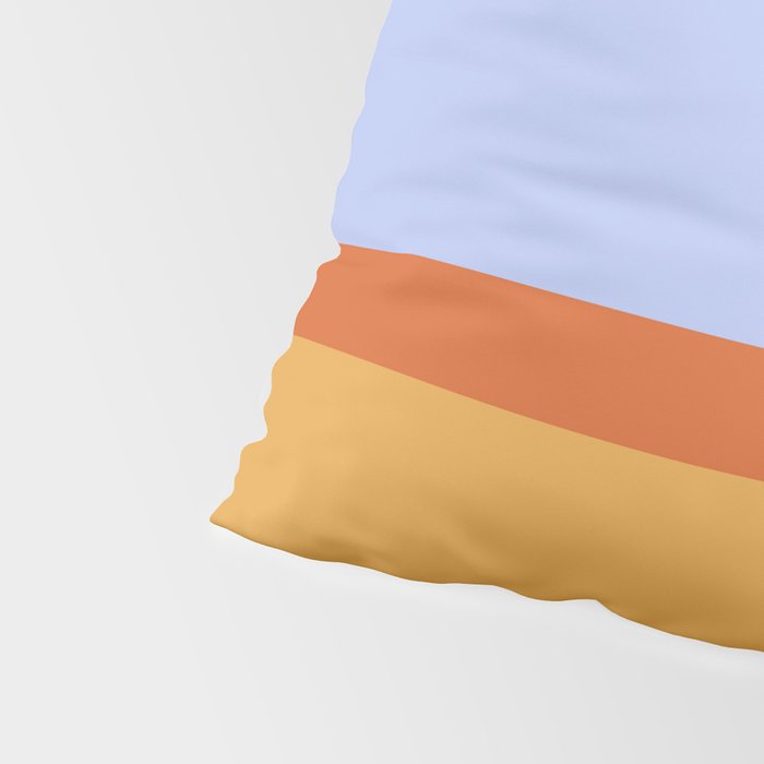 70s Summer Color Block Blue and Orange Pillow Sham Gallery Image 4