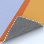 70s Summer Color Block Blue and Orange Rug Gallery Image 4