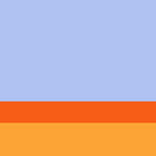 70s Summer Color Block Blue and Orange Coffee Mug Gallery Image 2
