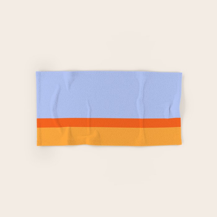 70s Summer Color Block Blue and Orange Towels Gallery Image 1