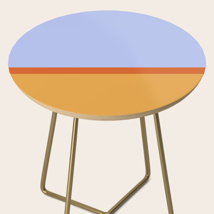 70s Summer Color Block Blue and Orange Side Table Gallery Image 2