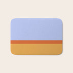 70s Summer Color Block Blue and Orange Bath Mat Gallery Image 1