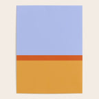 70s Summer Color Block Blue and Orange Poster Gallery Image 4