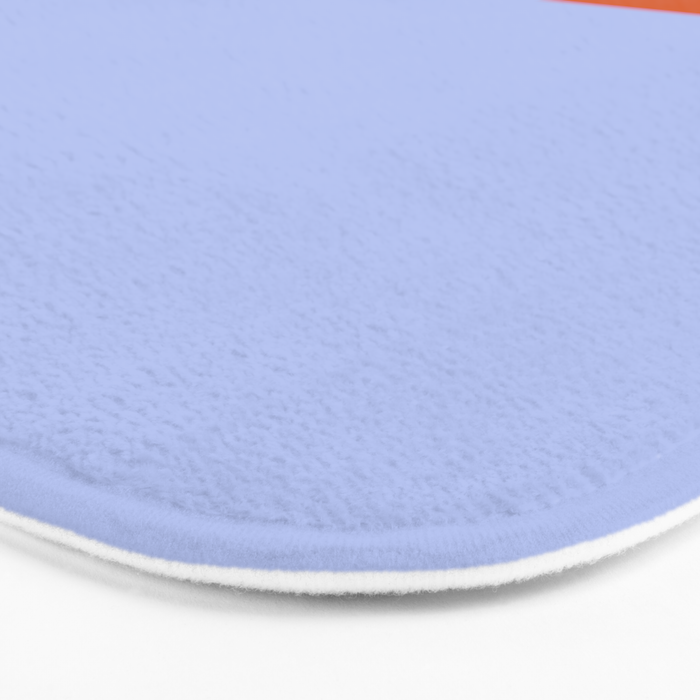 70s Summer Color Block Blue and Orange Bath Mat Gallery Image 3