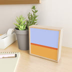 70s Summer Color Block Blue and Orange Mini Art Print Gallery Image 2