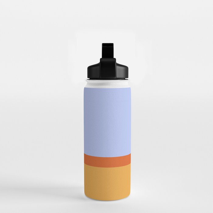 70s Summer Color Block Blue and Orange Water Bottle Gallery Image 2