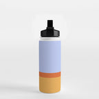 70s Summer Color Block Blue and Orange Water Bottle Gallery Image 2